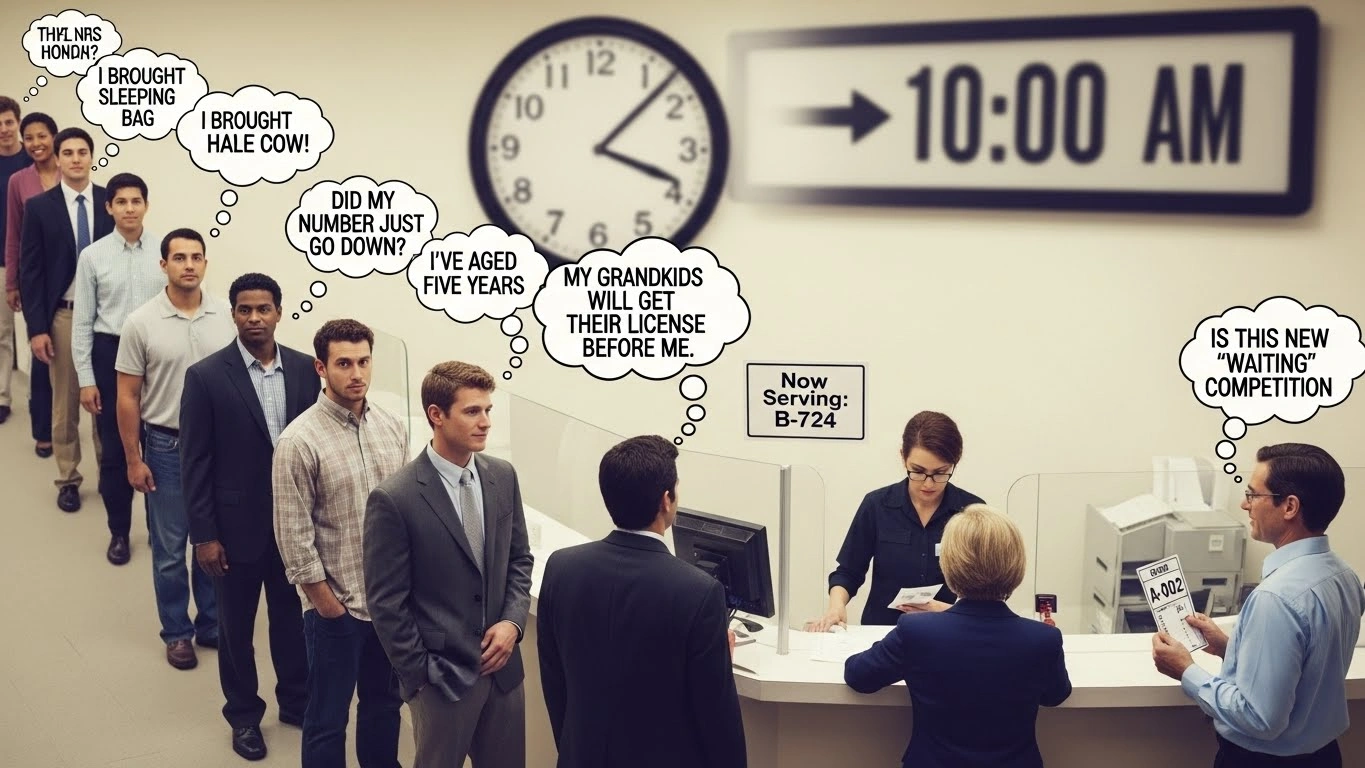 DMV Jokes About Closing Time