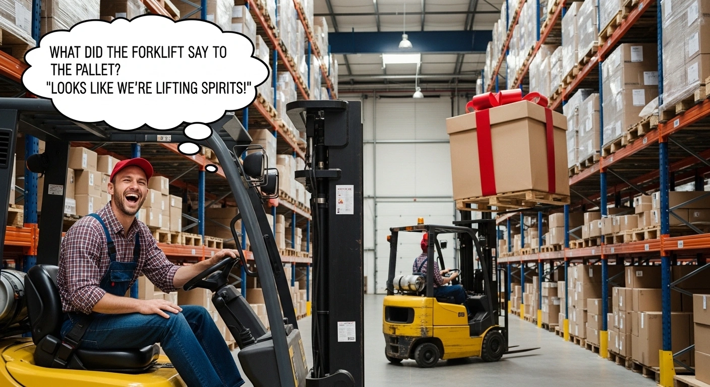 Forklift jokes one-liners