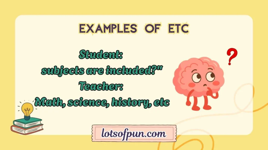 Examples of ETC