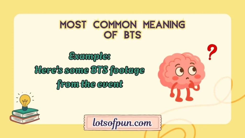 Most Common Meaning of BTS